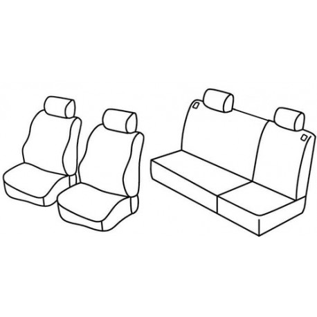 Set coprisedili Superior su misura per auto nero - rosso