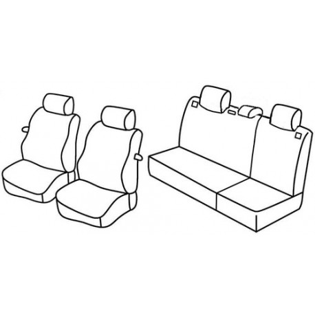 Set coprisedili Superior su misura per auto nero - blu