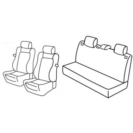 Set coprisedili Superior su misura per auto nero - rosso