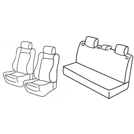 Set coprisedili Superior su misura per auto nero - grigio