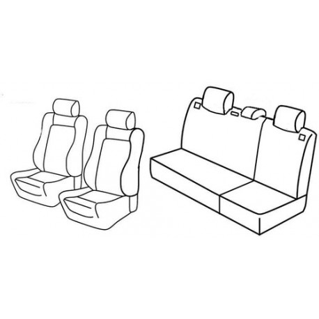 Set coprisedili Superior su misura per auto nero - rosso