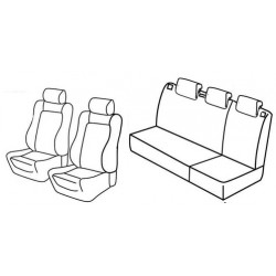 Set coprisedili Superior su misura per auto nero - rosso