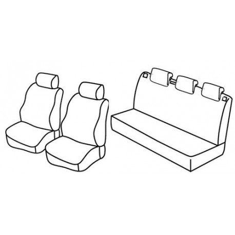 Set coprisedili Superior su misura per auto grigio - nero