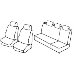 Set coprisedili Superior su misura per auto nero - blu