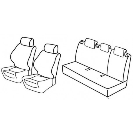 Set coprisedili Superior su misura per auto nero - rosso
