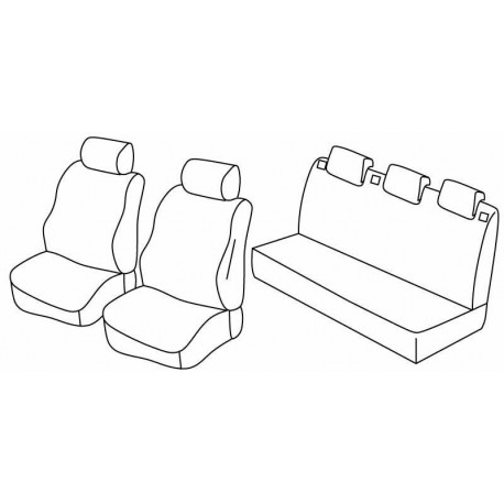 Set coprisedili Superior su misura per auto nero - grigio