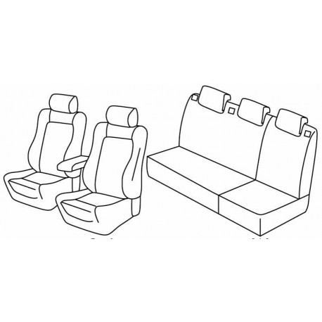Set coprisedili Superior su misura per auto nero - rosso