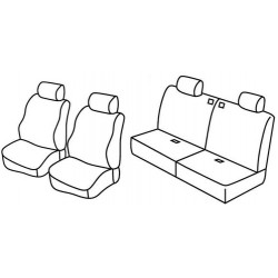 Set coprisedili Superior su misura per auto grigio - nero