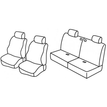 Set coprisedili Superior su misura per auto nero - grigio