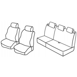 Set coprisedili Superior su misura per auto nero - rosso