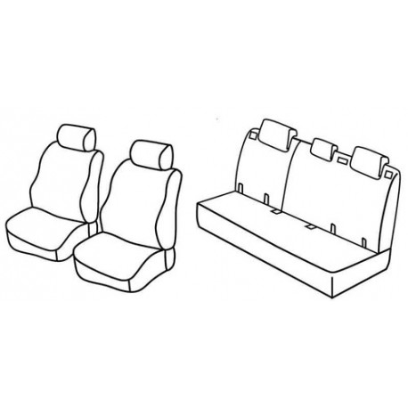 Set coprisedili Superior su misura per auto nero - rosso
