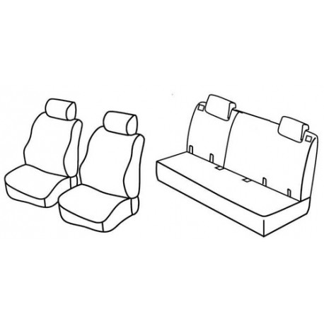 Set coprisedili Superior su misura per auto nero - rosso