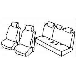 Set coprisedili Superior su misura per auto grigio - nero