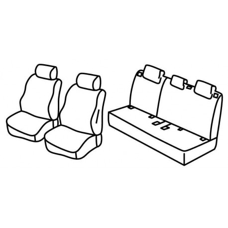 Set coprisedili Superior grigio - nero