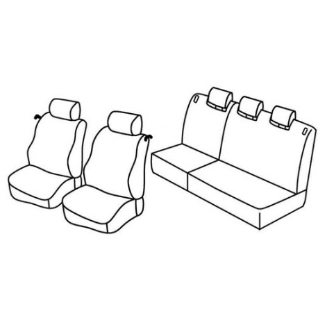 Set coprisedili Superior su misura per auto grigio - nero