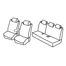 Set coprisedili Superior su misura per auto nero - blu