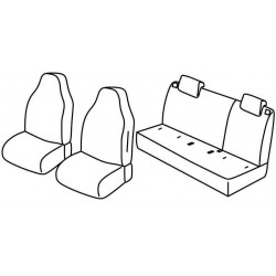 Set coprisedili Superior su misura per auto grigio - nero