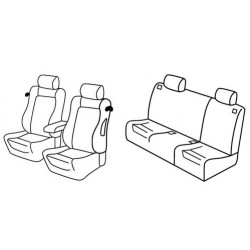 Set coprisedili Superior su misura per auto grigio - nero