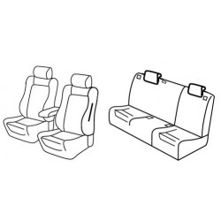 Set coprisedili Superior su misura per auto nero - rosso