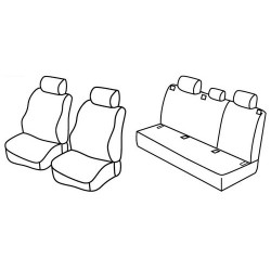 Set coprisedili Superior su misura per auto nero - blu