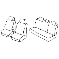 Set coprisedili Superior su misura per auto grigio - nero