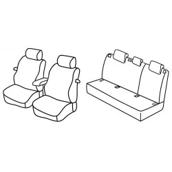 Set coprisedili Superior su misura per auto nero - blu