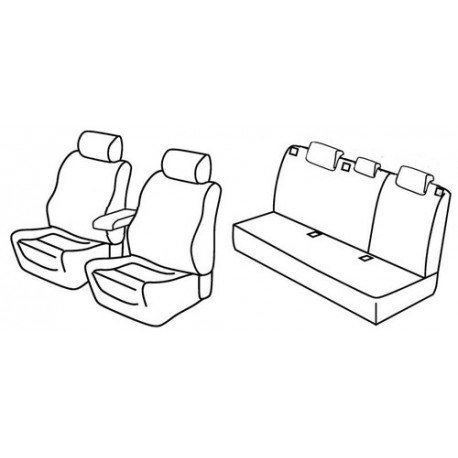 Set coprisedili Superior su misura per auto nero - rosso
