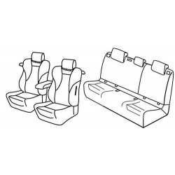 Set coprisedili Superior su misura per auto nero - grigio