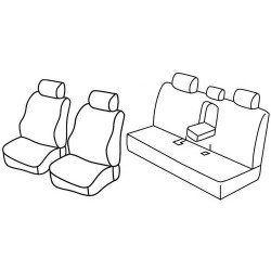 Set coprisedili Superior su misura per auto nero - blu