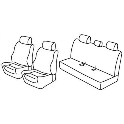 Set coprisedili Superior su misura per auto nero - rosso