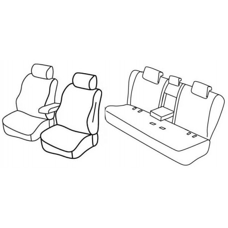 Set coprisedili Superior su misura per auto nero - rosso