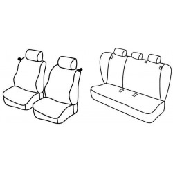 Set coprisedili Superior su misura per auto nero - blu