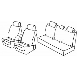 Set coprisedili Superior su misura per auto nero - rosso