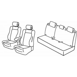 Set coprisedili Superior su misura per auto nero - blu