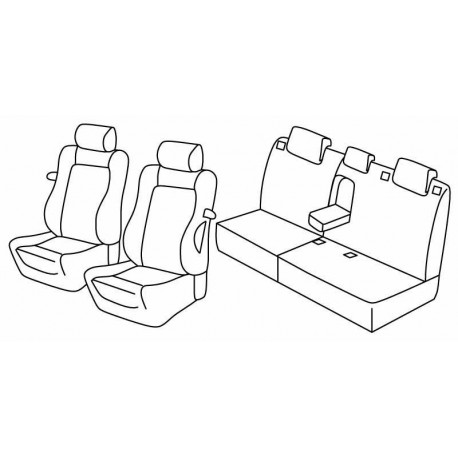 Set coprisedili Superior su misura per auto nero - grigio