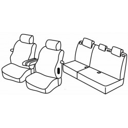 Set coprisedili Superior su misura per auto nero - rosso