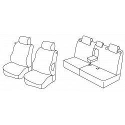 Set coprisedili Superior su misura per auto nero - blu