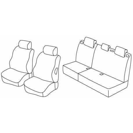 Set coprisedili Superior su misura per auto nero - grigio