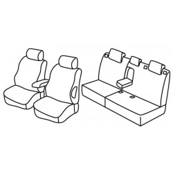 Set coprisedili Superior su misura per auto nero - grigio
