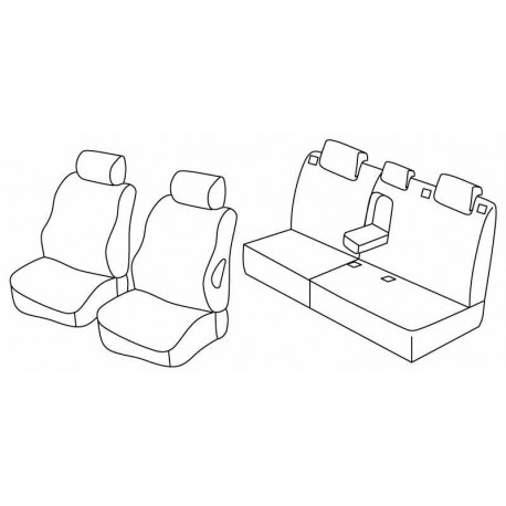 Set coprisedili Superior su misura per auto nero - blu