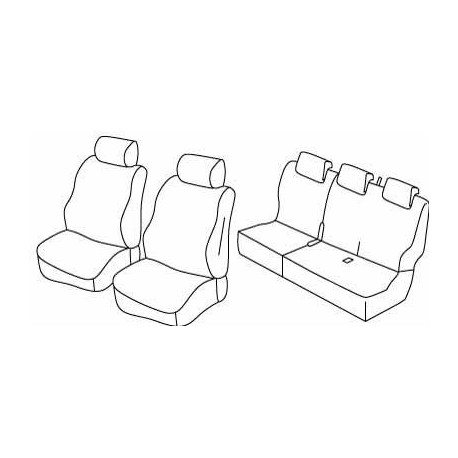 Set coprisedili Superior su misura per auto nero - rosso