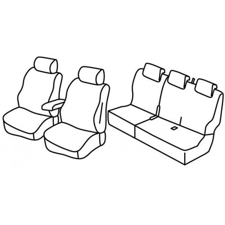 Set coprisedili Superior grigio - nero