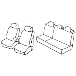 Set coprisedili Superior su misura per auto nero - blu