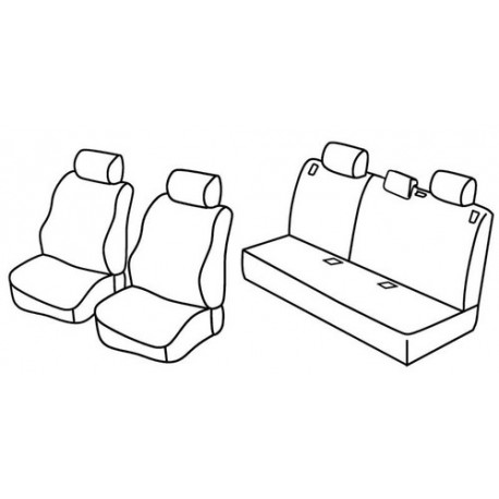 Set coprisedili Superior su misura per auto grigio - nero