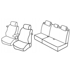 Set coprisedili Superior su misura per auto nero - blu