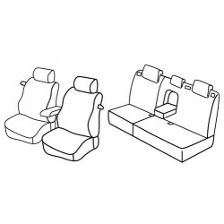 Set coprisedili Superior su misura per auto nero - rosso