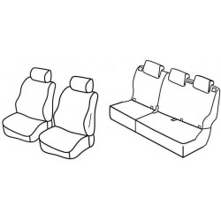 Set coprisedili Superior su misura per auto nero - grigio