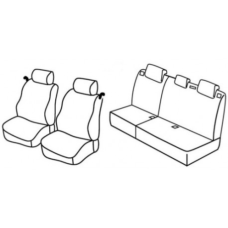 Set coprisedili Superior su misura per auto nero - rosso