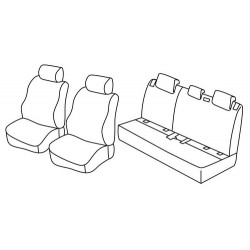 Set coprisedili Superior su misura per auto nero - grigio