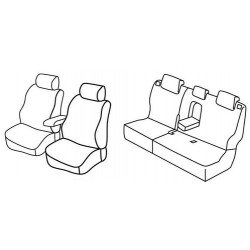 Set coprisedili Superior su misura per auto nero - rosso